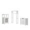 Alaterre Furniture Derby 3-Piece Bathroom Set with Over Toilet Open Storage Shelf, Hamper, and Floor Cabinet ANDE7378WH - alternate 1